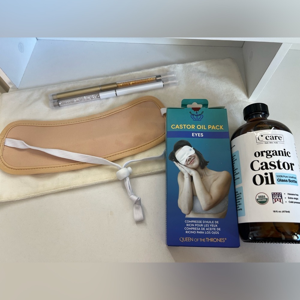 C Care Organic Castor Oil with Wraps & Eyelash Applicator - 6 Items All Together - Picture 6 of 17